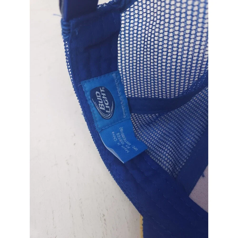 Bud Light Beer Wicker Trucker Hat Cap Adjustable Size Alcohol Budweiser Party - Picture 4 of 6